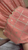Peach Zari Check Halter Neck Lehenga Choli Set