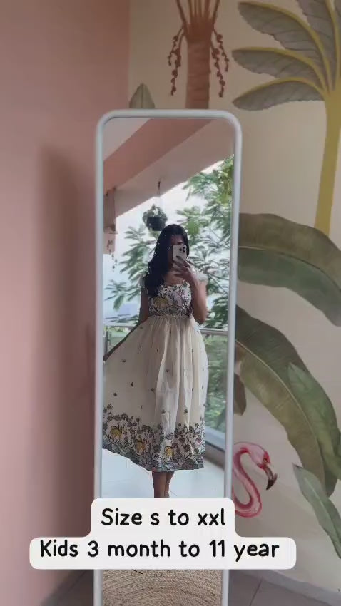 Pure Embroidery Work On Khadi Cotton Fabric maxi dress for women