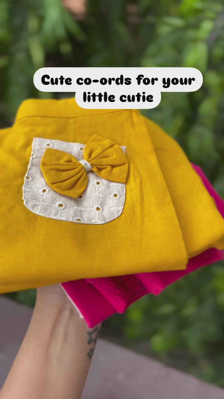 Applic Work on Khadi Cotton Fabric Cord-set