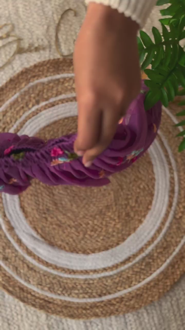 Premium Mul Chanderi Silk Floral Embroidered Lehenga Choli Set