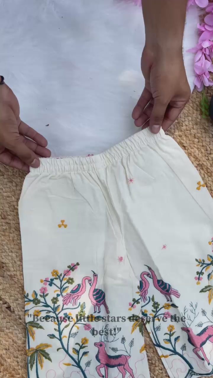 Awesome Trending Cotton Fabric Embroidery work Cord-set